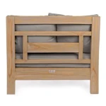 Vrtni fotelj BALI je narejen iz tikovega lesa. Blazina z odstranljivo prevleko z olefinsko tkanino je narejena iz polipropilena. Material: - Tikov les -