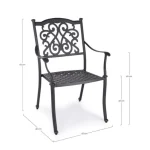 Vrtni stol IVREA antracit je kvaliteten kovinski stol. Odlično se bo podal zaa vašo teraso. Material: - Kovina Barva: - Antracit Dimenzije: širina: 65cm