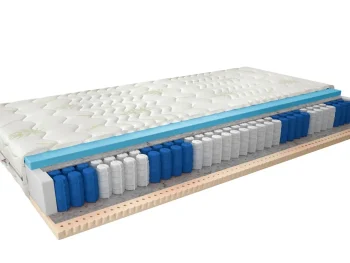 Žepkasta vzmetnica PEDRO ima pralno prevleko narejeno iz aloevere. Pod prevleko je Viscofoam, pod tem je trd bombažni filc, takoj za tem je žepkasto