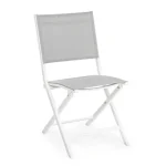 Zložljivi vrtni stol ELIN LH30 bela je narejen iz aluminija in je prašno barvan (poliester). Hrbet in sedež sta iz tekstila. Material: - Aluminij - Tekstil