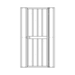 DODATKI ZA KOVINSKE HIŠKE GLOBEL KOMPLET VRAT 1 ANTRACIT 178 X 67 CM (HD178E) – predstavitvena slika