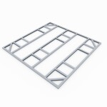 DODATKI ZA KOVINSKE HIŠKE GLOBEL TALNI OKVIR GLOBEL 10X10 D295 X V299 CM (F1010GAL)