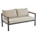 KAVČNA GARNITURA ORIS II ALU/EUC SOFA2P+2AC+MIZA D.GR/BEŽ BLAZINA – predstavitvena slika