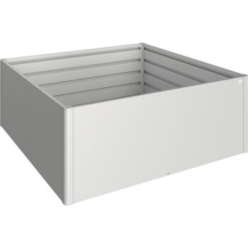 KOVINSKA VISOKA GREDA BIOHORT 2X2 201 X 201 X 77 CM SREBRNA