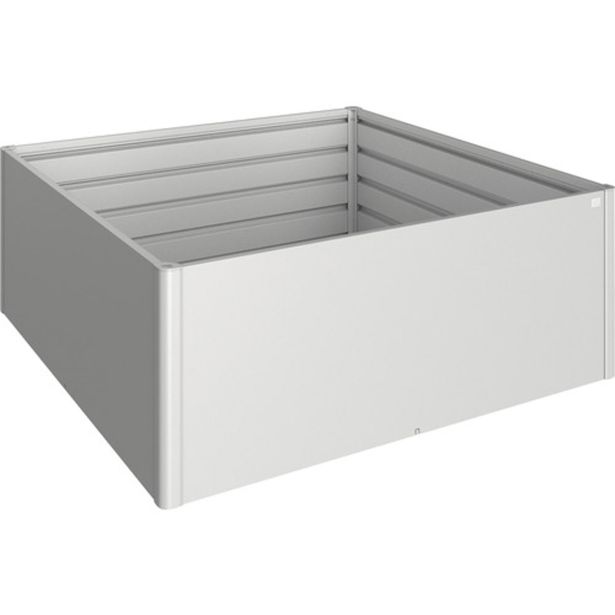 KOVINSKA VISOKA GREDA BIOHORT 2X2 201 X 201 X 77 CM SREBRNA