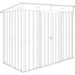 KOVINSKA VRTNA HIŠKA GLOBEL SKILLION 84 SREBRNA Š242 X G124 X V199 – predstavitvena slika