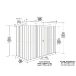KOVINSKA VRTNA HIŠKA GLOBEL SKILLION 84 SREBRNA Š242 X G124 X V199 – predstavitvena slika
