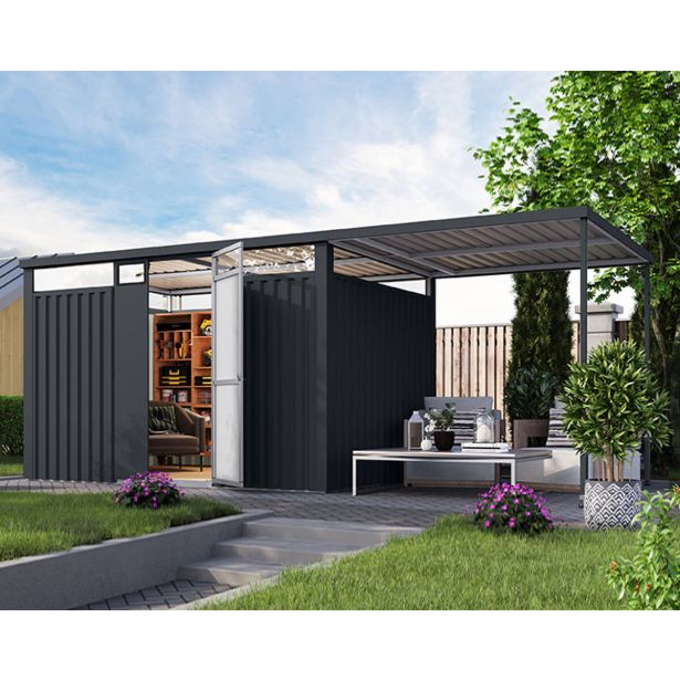 KOVINSKA VRTNA HIŠKA KARIBU OSTEN 3 ANTRACIT 330X220X215 KOVINSKA VRTNA HIŠKA KARIBU OSTEN 3 ANTRACIT 330X220X215