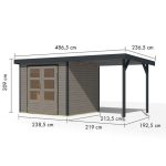 LESENA VRTNA HIŠKA KARIBU JUPITER 3 242X217X211 D-ANTRACIT – predstavitvena slika