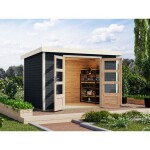 LESENA VRTNA HIŠKA KARIBU JUPITER 4 C 302X217X211 BELA – predstavitvena slika