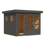 LESENA VRTNA HIŠKA KARIBU LAHAR 3.5 TERRA SIVA 242X242X211