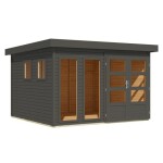 LESENA VRTNA HIŠKA KARIBU LAHAR 6 TERRA SIVA 302X306X216