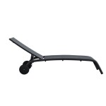 LEŽALNIK IZ TEKSTILENA NATERIAL LYRA II S KOLESI ANTRACIT ALU, TEKSTILEN