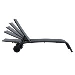 LEŽALNIK IZ TEKSTILENA NATERIAL LYRA II S KOLESI ANTRACIT ALU, TEKSTILEN – predstavitvena slika