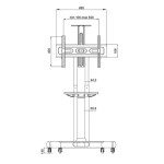 MOBILNO STOJALO ZA ZASLON NEOMOUNTS MOBILNO STOJALO ZA ZASLONE 32-75" 50 KG, NM-M1700BLACK – predstavitvena slika