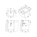 NERJAVNO POMIVALNO KORITO ALVEUS PURE UP 30, SATIN 515X525 MM – predstavitvena slika