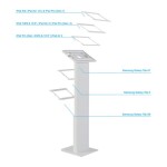 NOSILEC ZA TAB RAČUNALNIK NEOMOUNTS INFORMACIJSKO STOJALO ZA TABLICO FL15-750WH1 – predstavitvena slika