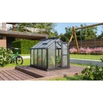 POLIKARBONATNI RASTLINJAK VITAVIA MINI MERLIN HKP4MM ČRN – predstavitvena slika