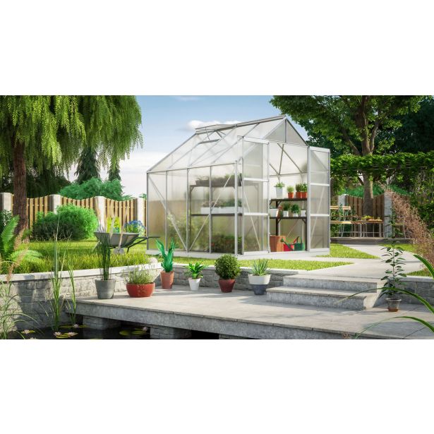 POLIKARBONATNI RASTLINJAK VITAVIA URAN 6700 HKP 6 MM ALUMINIJ 246X257X258