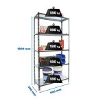 REGAL SIMONRACK 180X90X50 CM 5P/180KG ANTRACIT / GALVA