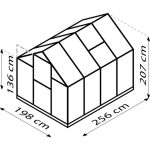 STEKLEN RASTLINJAK VITAVIA TRITON 5000 ESG 3MM 207X198X256 – predstavitvena slika