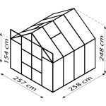STEKLEN RASTLINJAK VITAVIA URAN 6700 ESG 3 MM SMARAGDNA 246X257X258 – predstavitvena slika