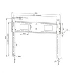 STENSKI NOSILEC ZA ZASLON NEOMOUNTS FIKSNI 43-98" 125 KG, WL30-750BL18 – predstavitvena slika