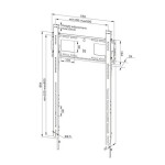 STENSKI NOSILEC ZA ZASLON NEOMOUNTS FIKSNI 50-98" 100 KG, WL30-750BL18P ZA POKONČNO – predstavitvena slika