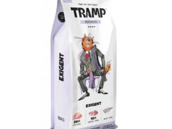 SUHA HRANA ZA MAČKE TRAMP FLY EXIGENT PREMIUM SUHA HRANA ZA IZBIRČNE MAČKE Z VISOKIMI PREHRANSKIMI ZAHTEVAMI, 15 KG