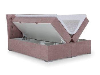 Boxspring postelja Bali je narejena iz Bonell vzmetnice visoke 20 cm in robustnega okvirja. Zgoraj in spodaj je obdana s prožno plastjo pene T25 debeline 4cm.