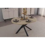 Okrogla jedilna miza OLIJA je eleganten kos pohištva,ki popestri vaš prostor s svojo eleganco in prefinjenostjo. Primerna je za vsak prostor, tako za dnevno