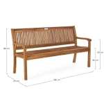 Klop 3P NOEMI ima strukturo iz lesa z oljnim zaključkom. Barva: - Akacijev les Material: - Les Dimenzije: širina: 158cm globina: 60cm višina: 88cm višina: