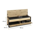 Klop KVIN 135 je praktičen in funkcionalen kos pohištva za vaš hodnik, sobo ali predprostor. Klop KVIN 135 ne le, da je odlična za shranjevanje čevljev in