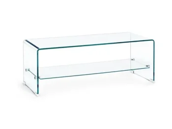 Klubska miza IRIDE je izdelana iz 10mm debelega stekla. Polica je iz kaljenega stekla debeline 5mm. Dimenzije: širina: 100cm globina: 40cm višina: 38cm
