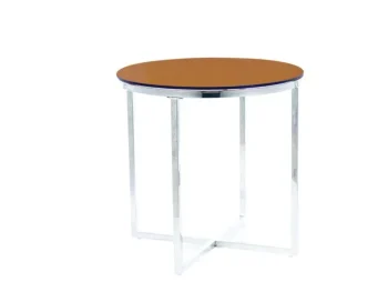 Kovinska klubska miza KRISTAL bo zagotovo popestrila vaš dnevni prostor. Barve: - Srebrna Material: - Kaljen steklo - Kovina Dimenzije: - Širina: Ø80cm -
