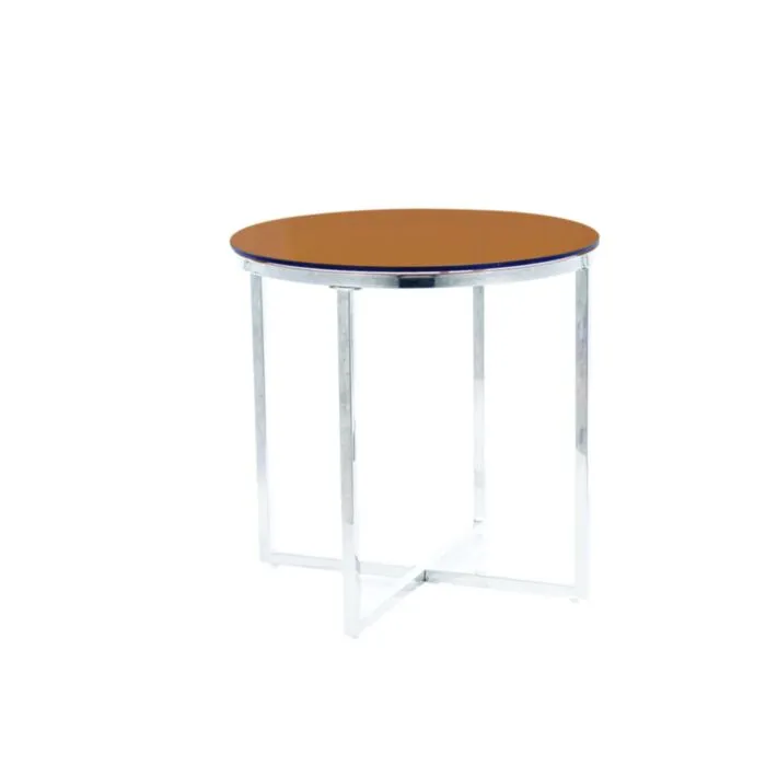 Klubska mizica KRISTAL Kovinska klubska miza KRISTAL bo zagotovo popestrila vaš dnevni prostor. Barve: - Srebrna Material: - Kaljen steklo - Kovina Dimenzije: - Širina: Ø80cm -