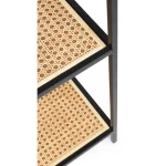 Knjižna omara ELYOT 4P ima kovinsko ogrodje in ratan kombinacijo. Samo za interno uporabo. Material: - Kovina - Ratan Barva: - Črna Dimenzije: širina: