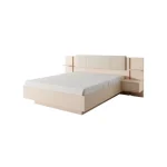 Elegantna in moderna spalnica DAŠA je narejena iz odličnih materialov v barvi beige. Sestavljena je iz garderobne omare, komode, postelje z zabojom za