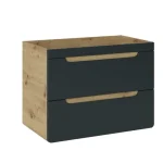 Kopalniški blok BUBA 80 DARK je odlične kvalitete, narejen iz kakovostnih materialov. Vsebuje omaro z ogledalom, umivalnik, omarico pod umivalnikom, visoko