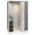 Kotna garderobna omara MAJA - leva je novi hit leta. Vrata imamo na svoji levi strani, ko jih odpremo lahko vstopimo noter v omaro in imamo na svoji desni