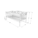 Masivna postelja TUB. Elegantnega videza za moderno spalnico. Kovinsko ogrodje. Dimenzija postelje je 90 x 200 cm. V ceno je vključen POSTELJNI POD. Barva: -
