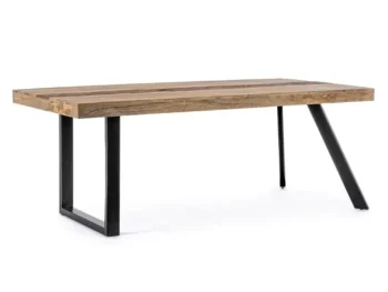 Kuhinjska miza MANCHESTER 200X100 je elegantna miza, ki popestri vsak prostor. Kuhinjska miza MANCHESTER ima mango leseno masivno ploščo z kovinskimi nogami.
