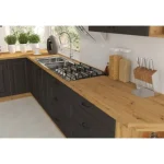 Kuhinjski blok PRESTIGE 210 x 350 cm je dobavljiva v grafitni barvi. Debelina delovnega pulta je 38 mm. Fronte kuhinje imajo MDF rob. Kuhinja je izdelana iz