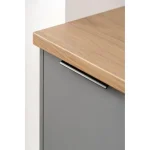 Kuhinjski blok VIVIANA 300 cm z vgradnimi aparati, je modernega dizajna v sivi / kašmir barvi. Stranice so narejene iz laminirane plošče debeline 16 mm,