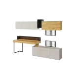 Mladinska soba SIMPL 1 je odlična ponudba za tiste, ki želijo sobo urediti v dizajnerskem in brezčasnem stilu. Komplet je sestavljen iz sedmih elementov: 1