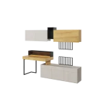 Mladinska soba SIMPL 2 je odlična ponudba za tiste, ki želijo sobo urediti v dizajnerskem in brezčasnem stilu. Komplet je sestavljen iz sedmih elementov: 1