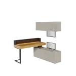 Mladinska soba SIMPL 3 je odlična ponudba za tiste, ki želijo sobo urediti v dizajnerskem in brezčasnem stilu. Komplet je sestavljen iz sedmih elementov: 1