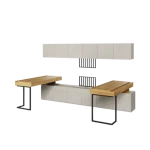 Mladinska soba SIMPL 5A je odlična ponudba za tiste, ki želijo sobo urediti v dizajnerskem in brezčasnem stilu. Komplet je sestavljen iz sedmih