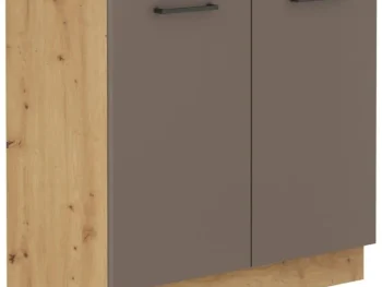 Kuhinjo OMIA je možno naročiti v kompletu (Kuhinjski bloki OMIA) ali pa po posameznih elementih po vaši izbiri. Omara za pomivalno korito OMIA 80D ima