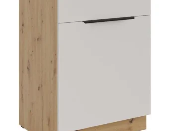 Kuhinjo SOLA je možno naročiti v kompletu (Kuhinjski bloki SOLA) ali pa po posameznih elementih po vaši izbiri. Omara za pomivalno korito SOLA 60D je